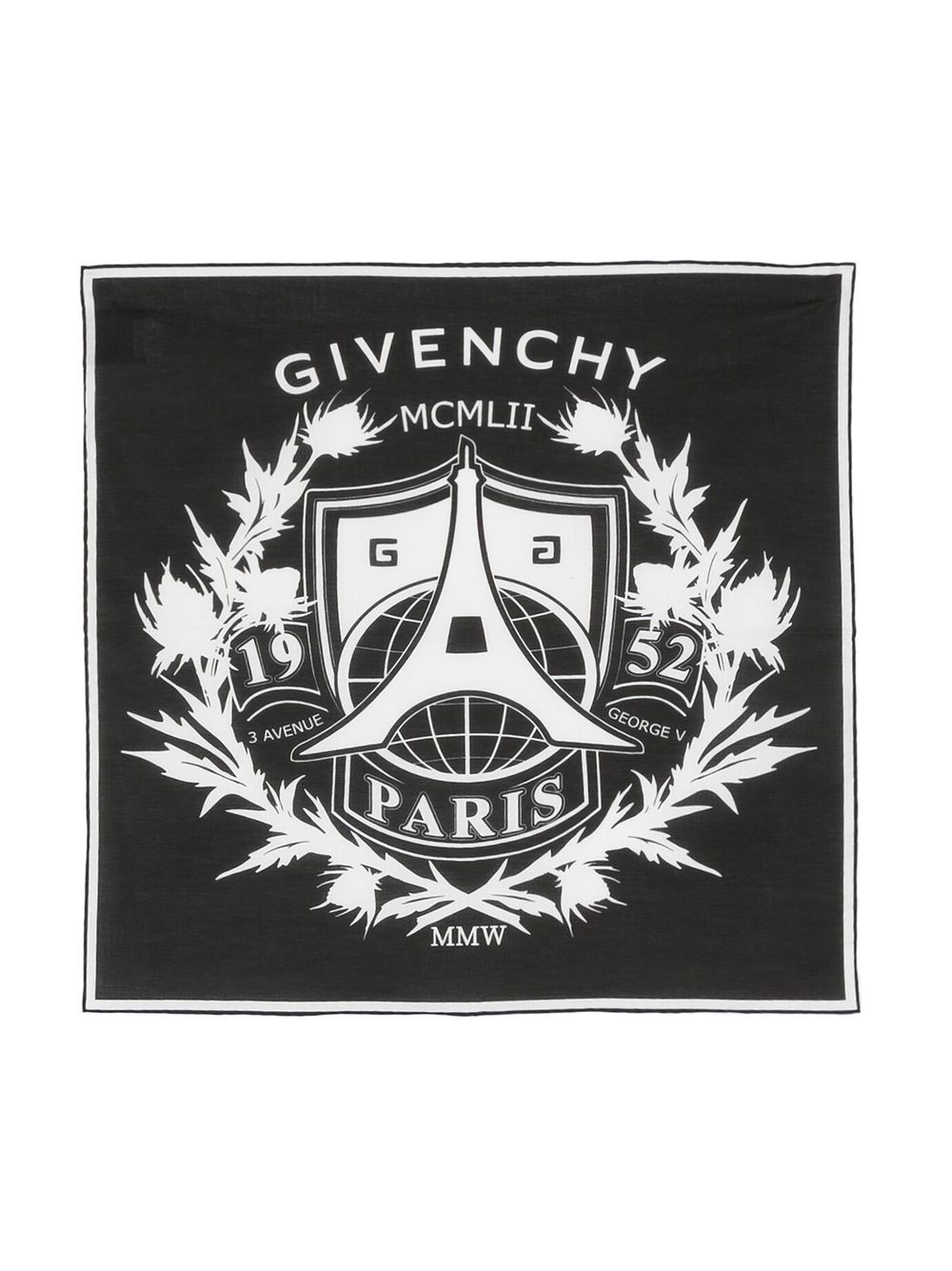 Givenchy logo-print neck scarf - Black von Givenchy