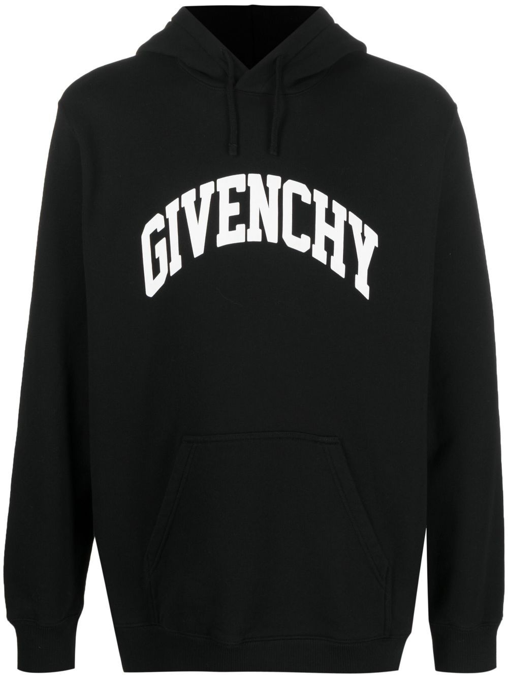 Givenchy logo-print pullover hoodie - Black von Givenchy