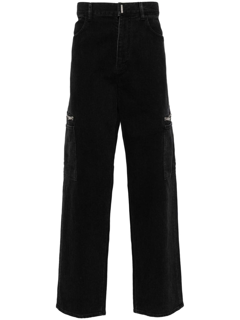 Givenchy logo-print straight-leg jeans - Black von Givenchy