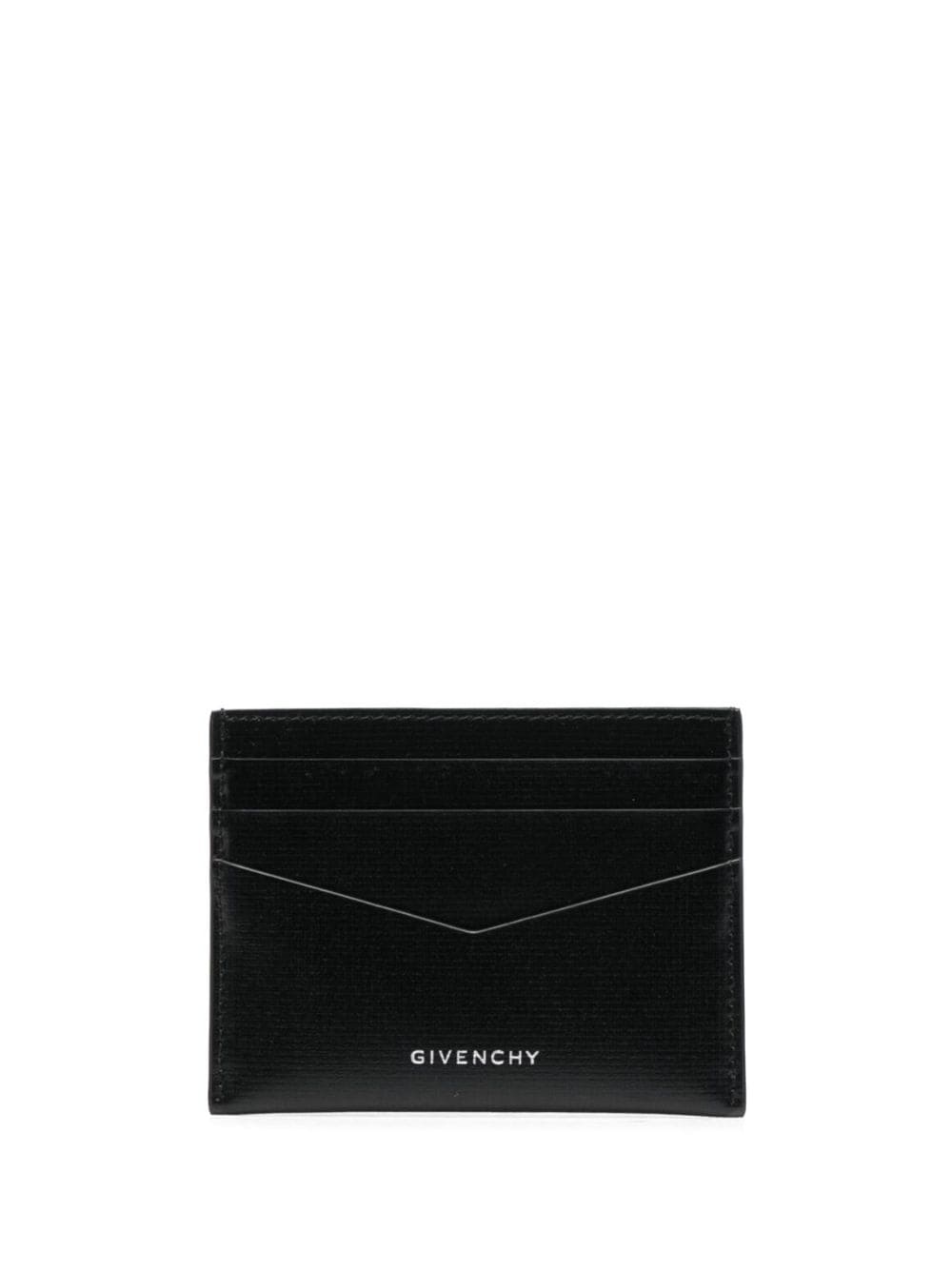 Givenchy logo-print textured-leather wallet - Black von Givenchy