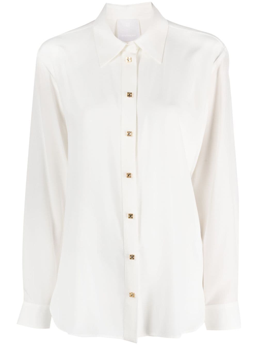 Givenchy long-sleeve silk shirt - White von Givenchy