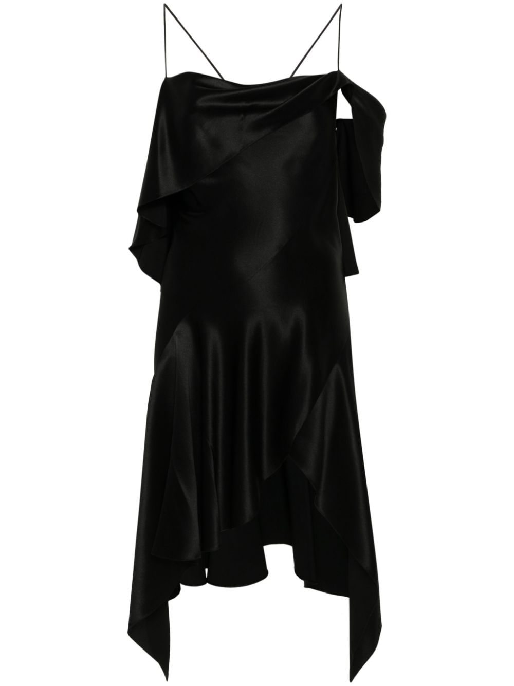 Givenchy one-shoulder silk dress - Black von Givenchy