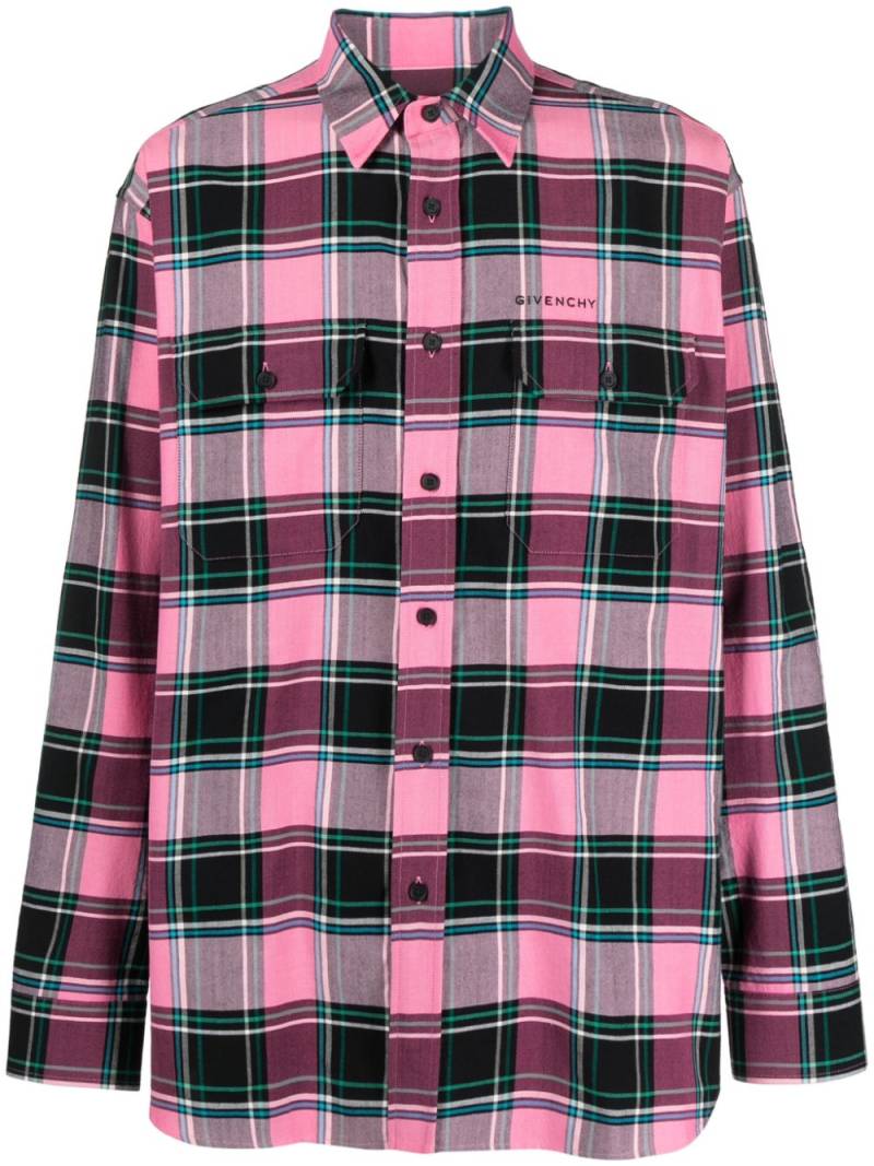 Givenchy plaid-check pattern shirt - Pink von Givenchy