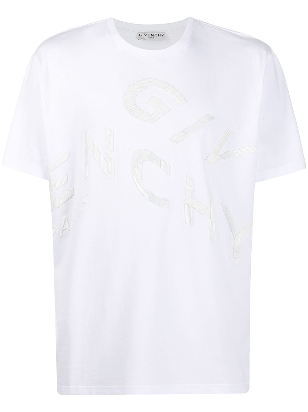 Givenchy refracted oversized embroidered logo T-shirt - White von Givenchy