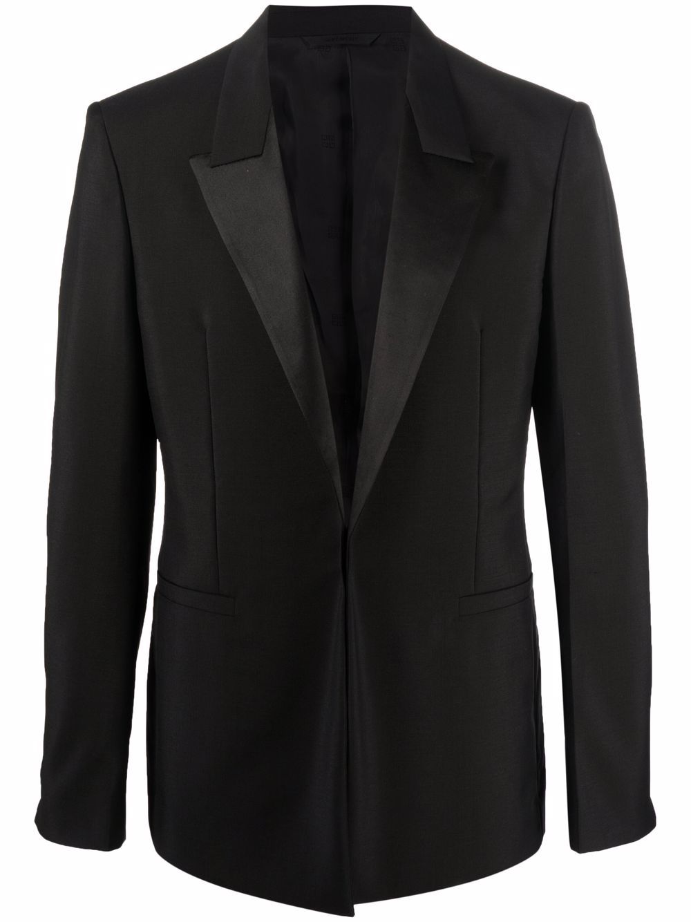 Givenchy satin-lapel blazer - Black von Givenchy