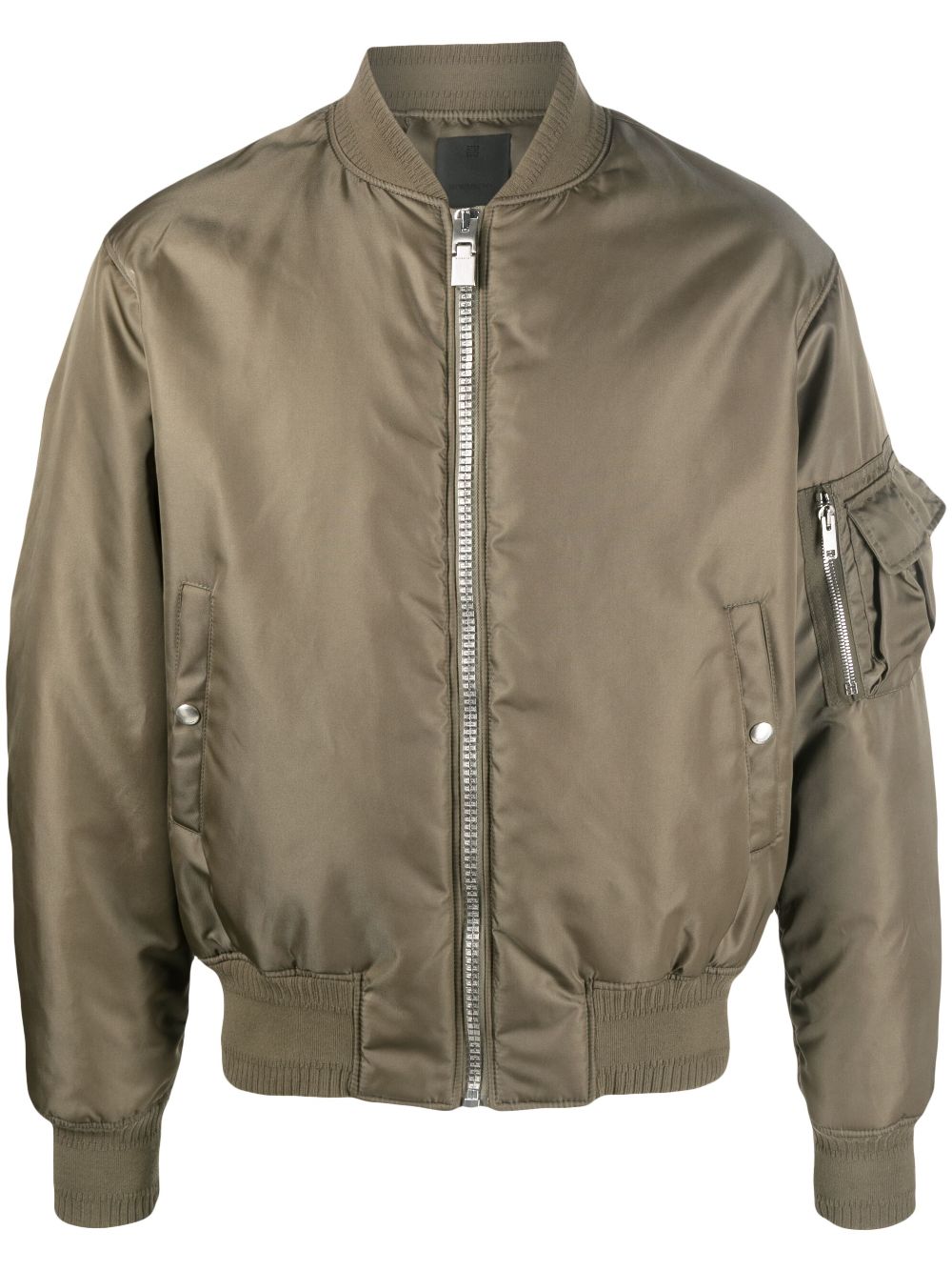 Givenchy satin zip-up bomber jacket - Green von Givenchy