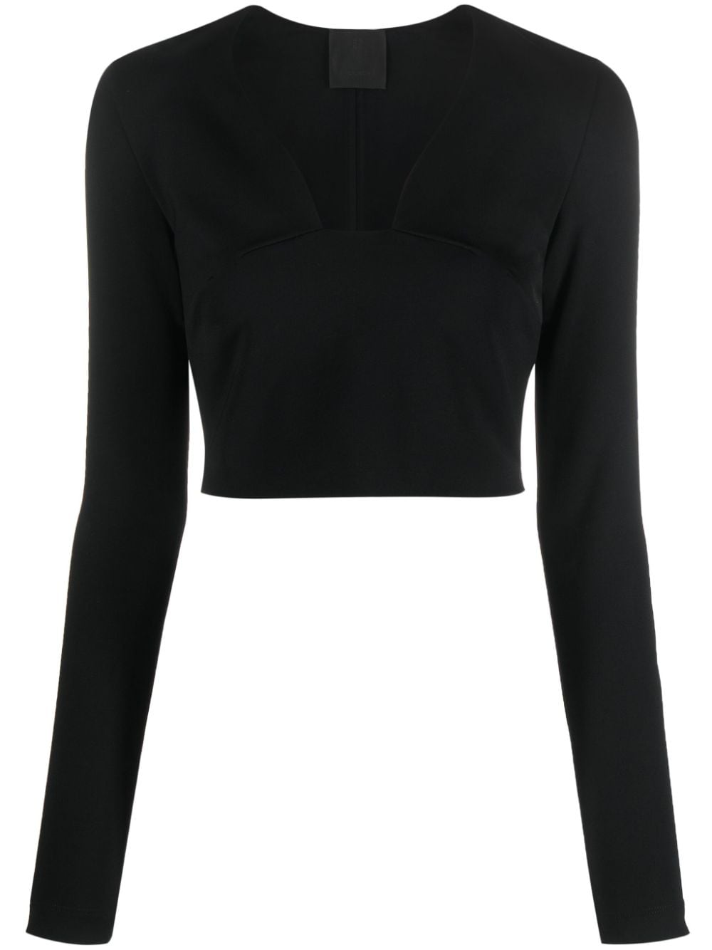 Givenchy square-neck cropped top - Black von Givenchy