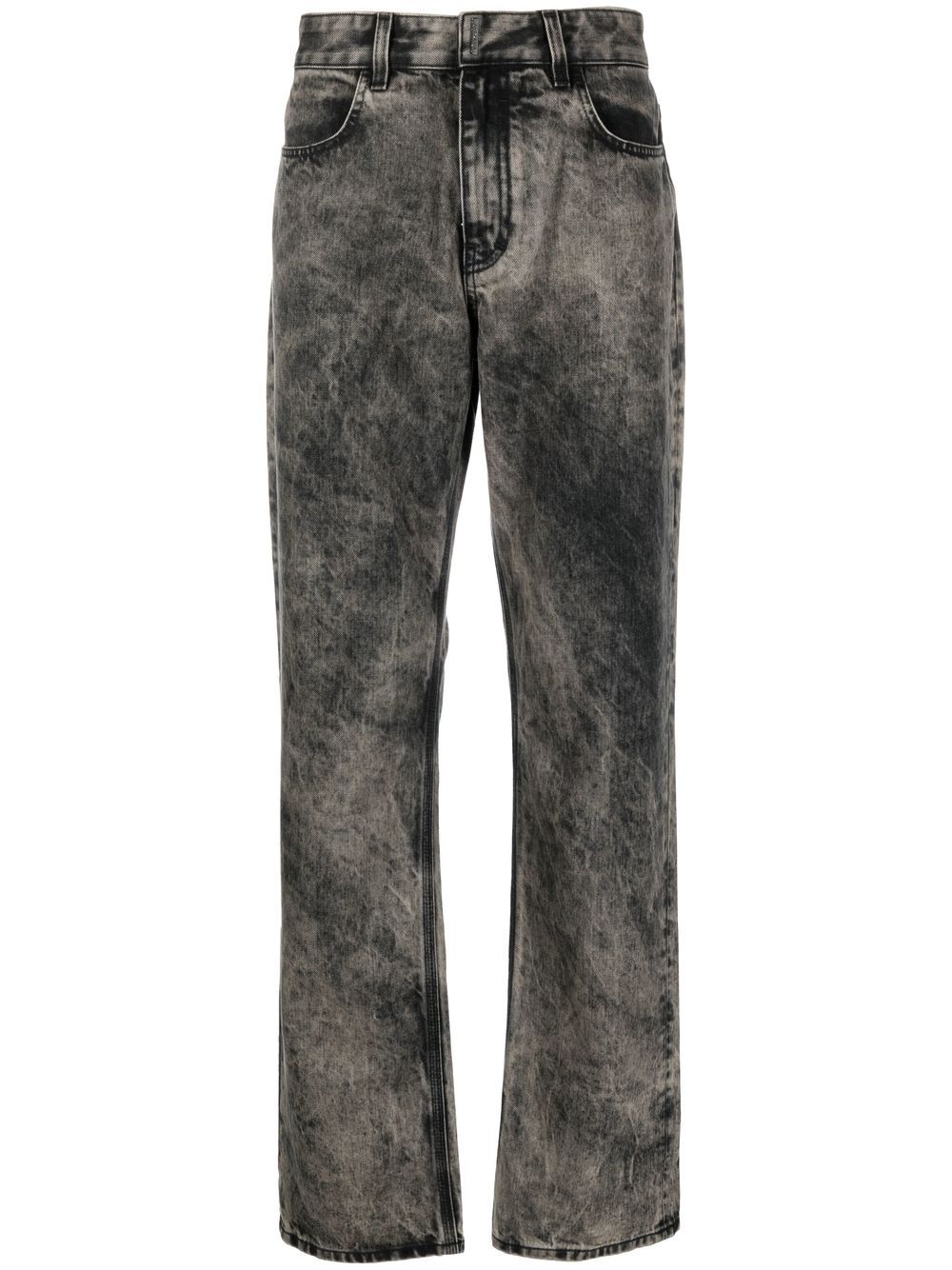 Givenchy stonewash straight-leg jeans - Black von Givenchy