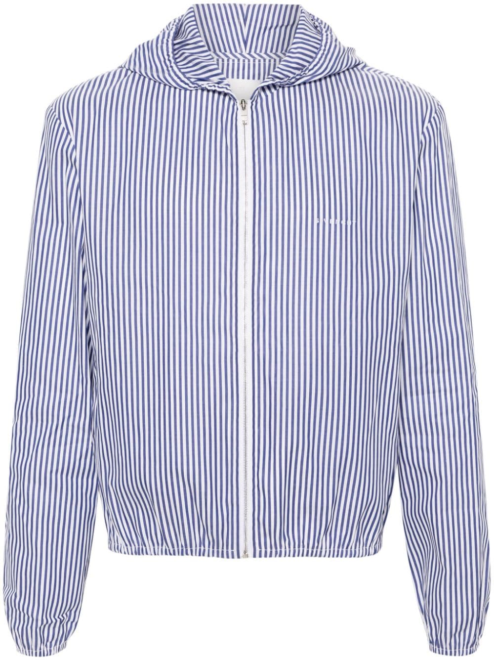 Givenchy striped hooded cotton jacket - Blue von Givenchy