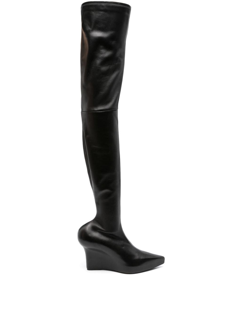 Givenchy thigh-high 80mm wedge-heel boots - Black von Givenchy