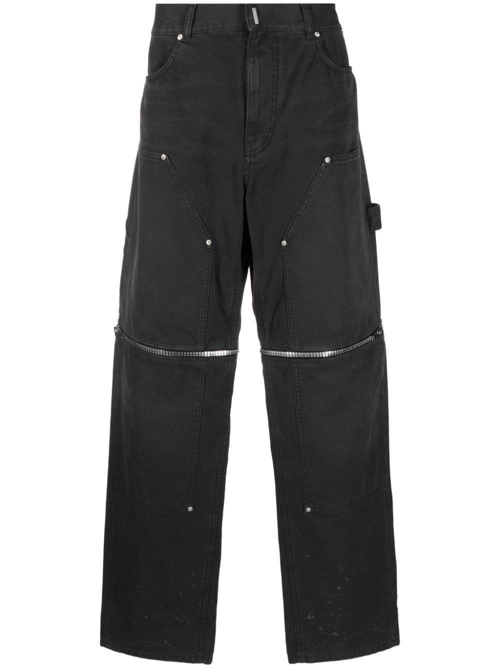 Givenchy zip-detailed straight-cut trousers - Black von Givenchy