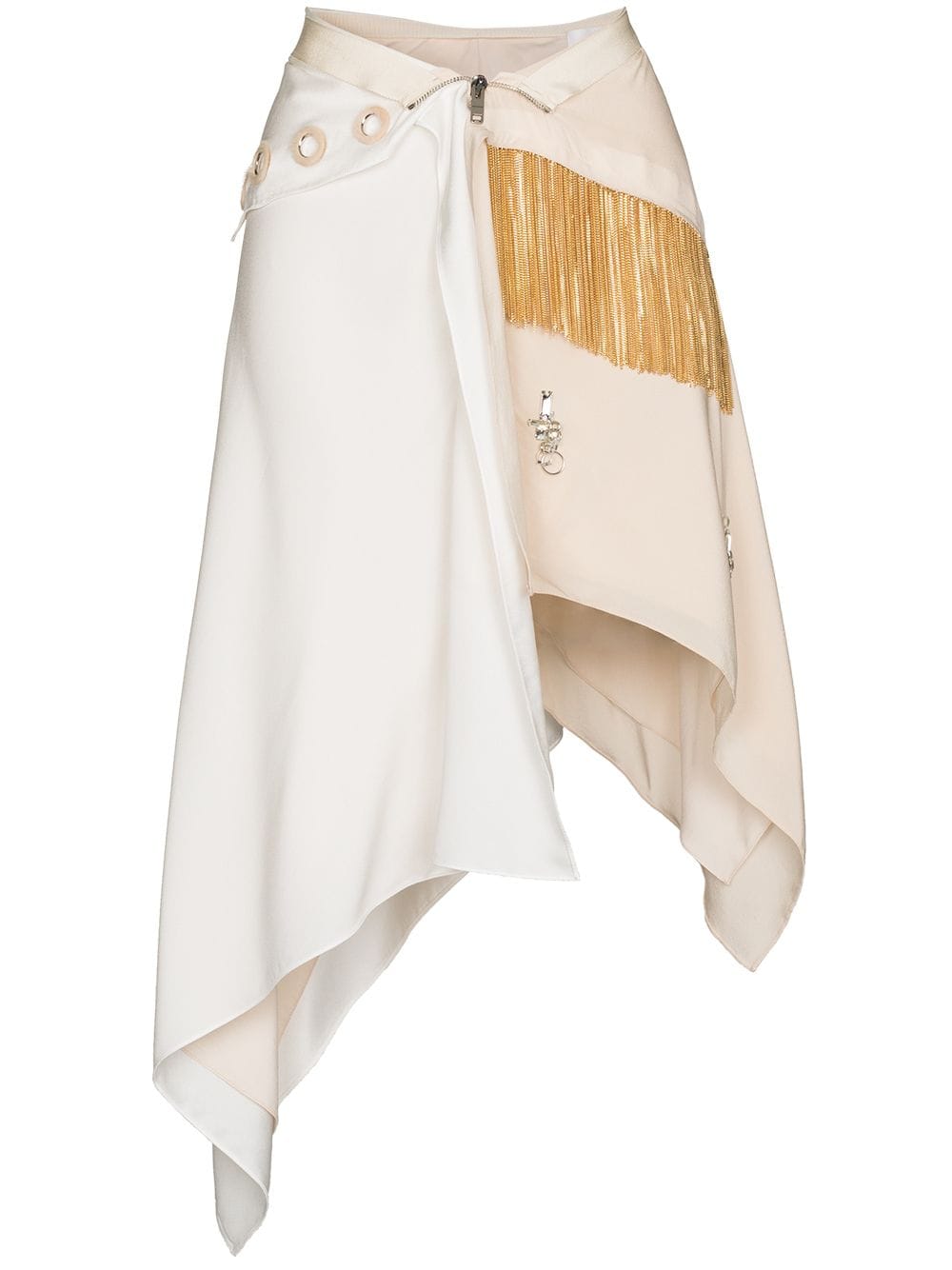 Givenchy zip-front asymmetric skirt - Neutrals von Givenchy