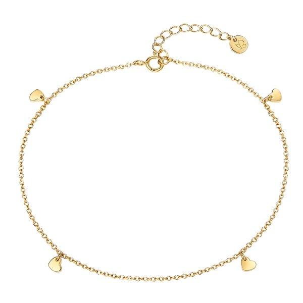 Fußkette Herz Damen Gold 3MM von Glanzstücke München