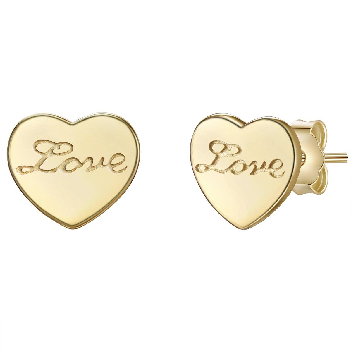 Ohrstecker Herz/love Damen Gold 7mm von Glanzstücke München