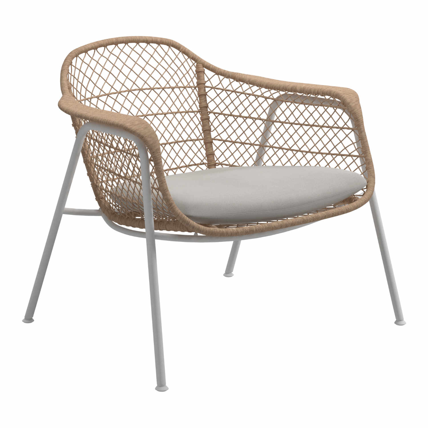 Fresco Lounge Chair Sessel, Stoffbezug latte 203 von Gloster