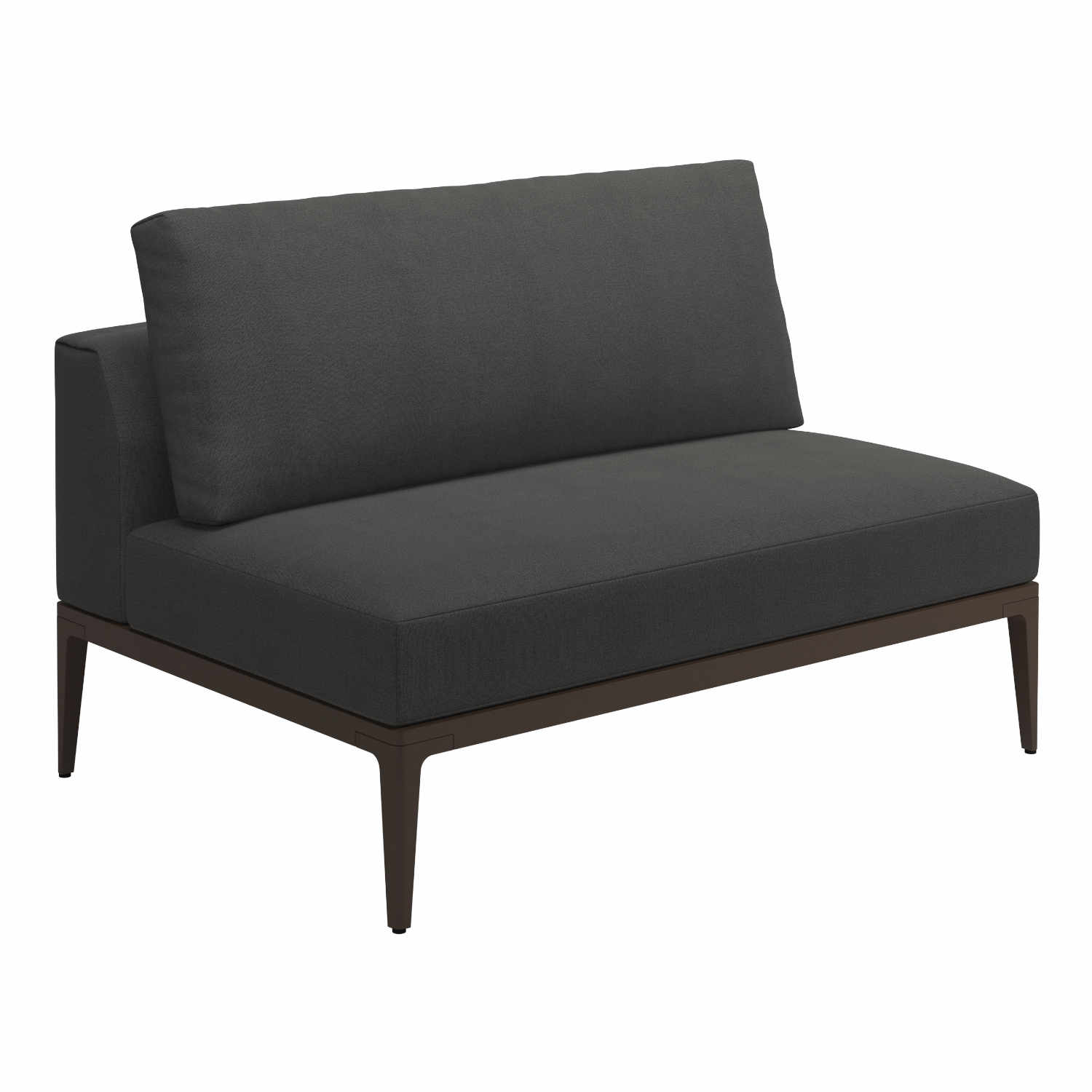 Grid Dining Element Modulsofa, Gestell java, Stoffbezug linen 146 von Gloster