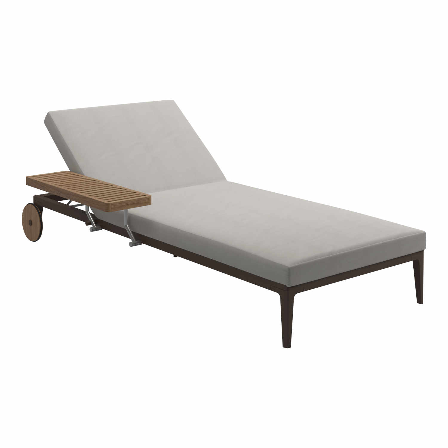 Grid Lounger Liege, Gestell java, Stoffbezug clay 143 von Gloster