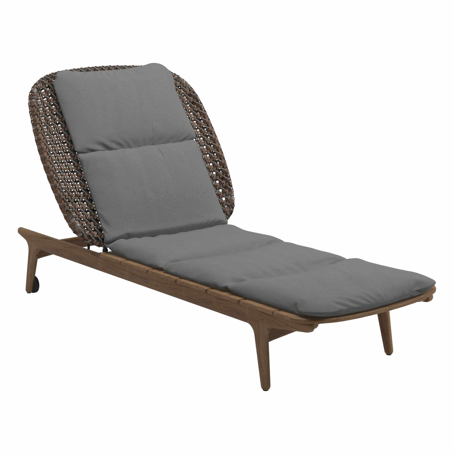 Kay Lounger Liege, Farbe Geflecht harvest, Stoffbezug linen 146 von Gloster