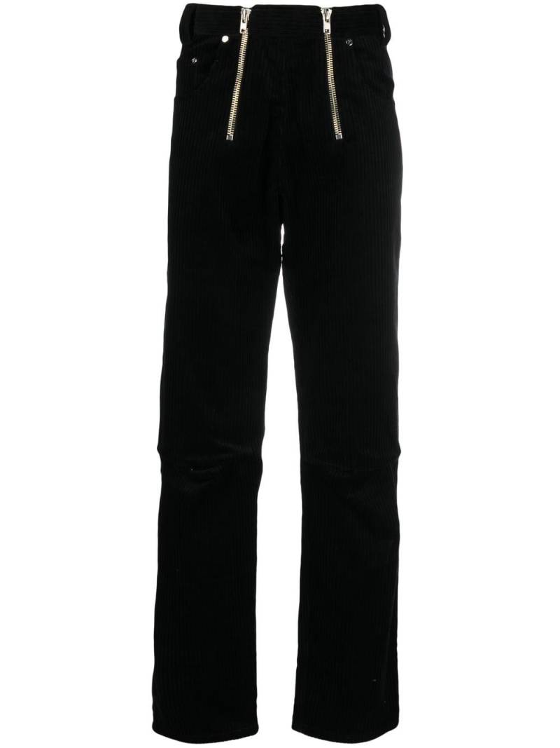 GmbH double-zip corduroy straight-leg trousers - Black von GmbH