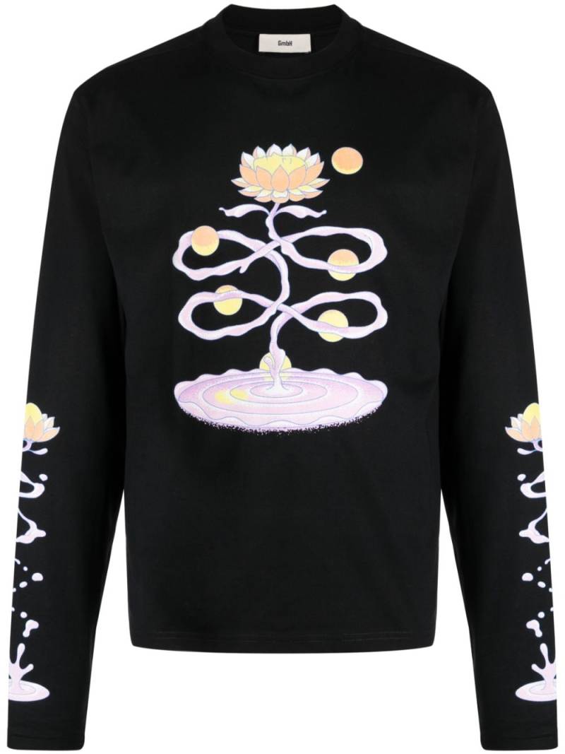 GmbH graphic-print jersey-knit sweatshirt - Black von GmbH