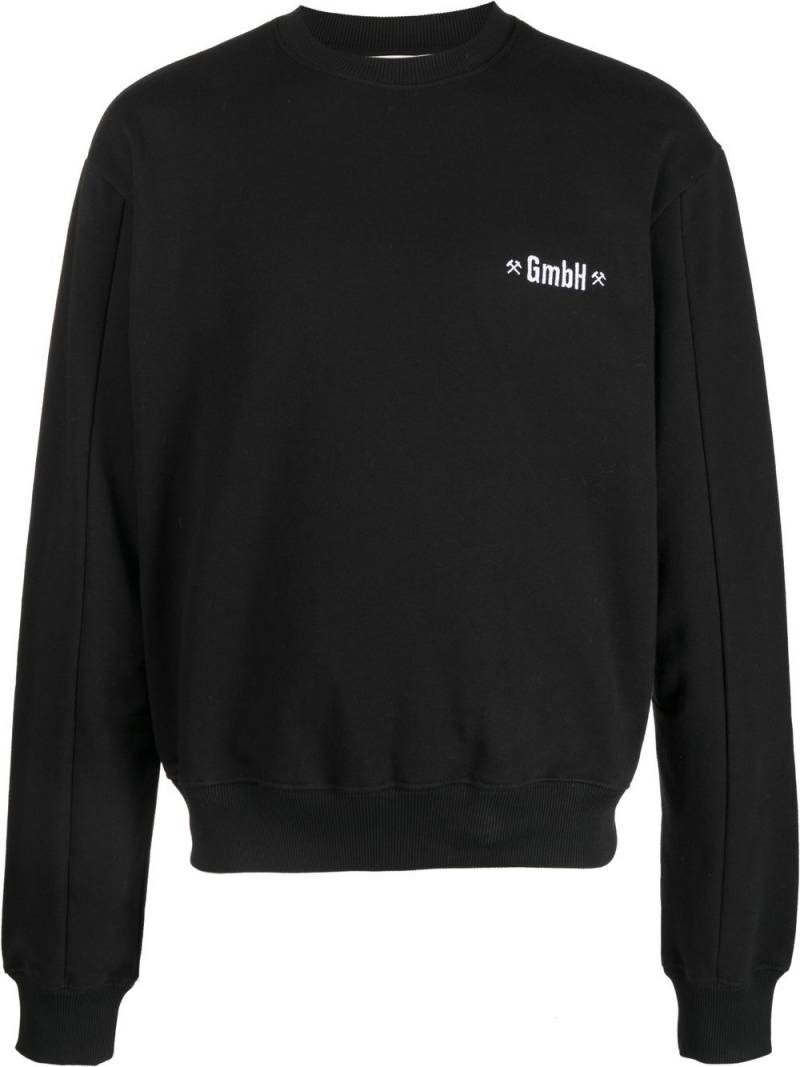 GmbH logo-embroidered crew-neck sweatshirt - Black von GmbH