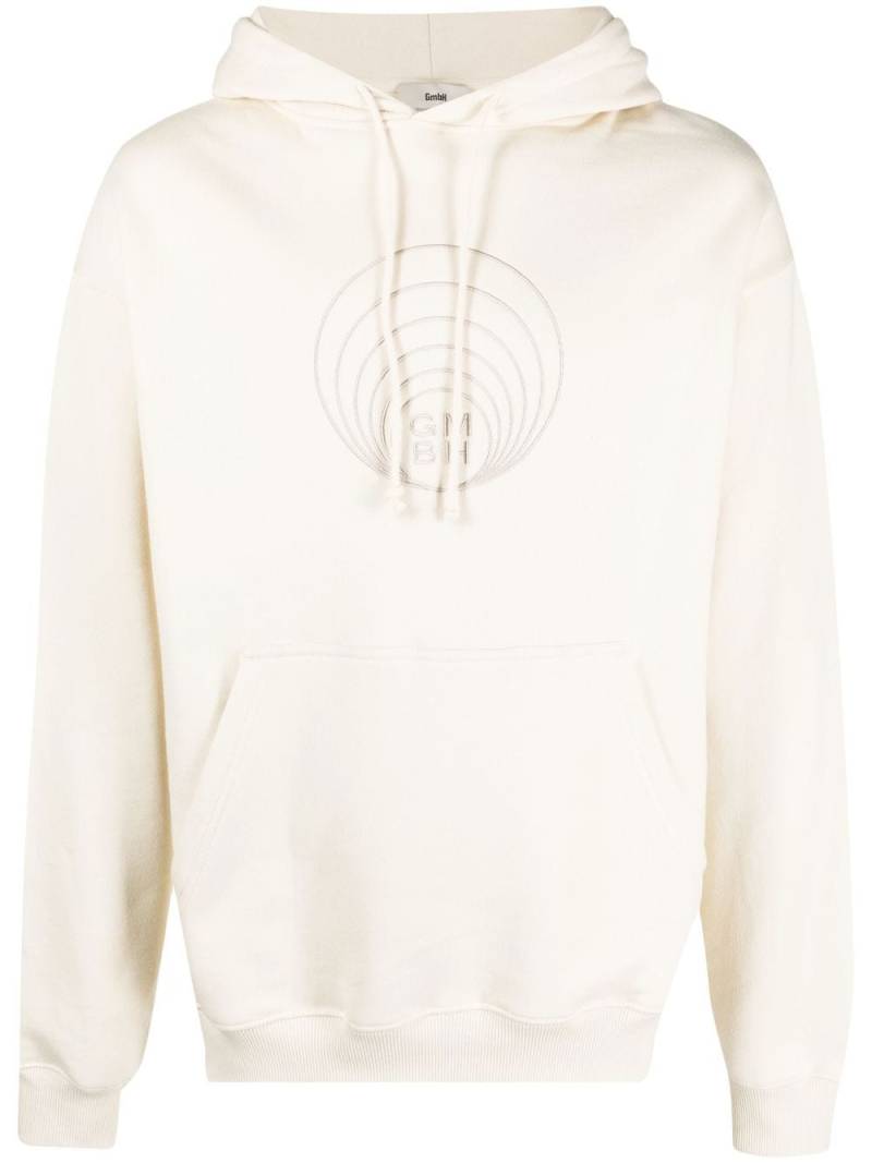 GmbH logo-embroidered organic cotton hoodie - Neutrals von GmbH