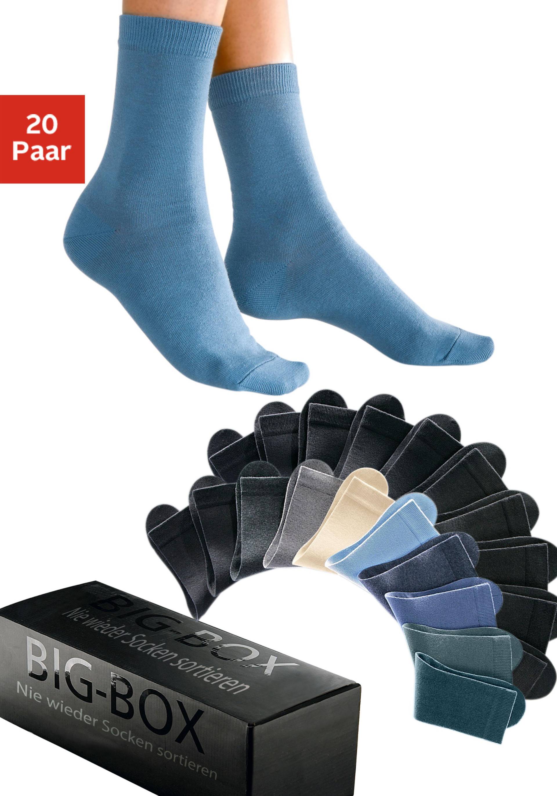 Go in Basicsocken »mit Baumwolle und Komfortbund, ohne drückende Naht«, (Box, 20 Paar) von Go in