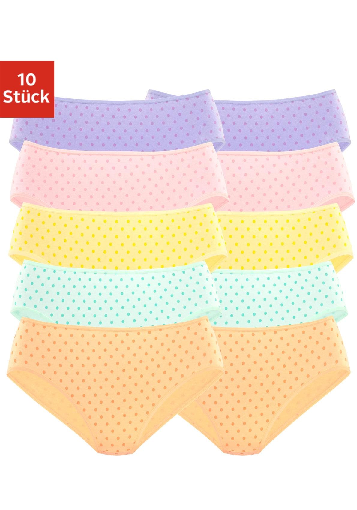 petite fleur Jazz-Pants Slips, (Packung, 10 St.), aus elastischer Baumwolle von PETITE FLEUR