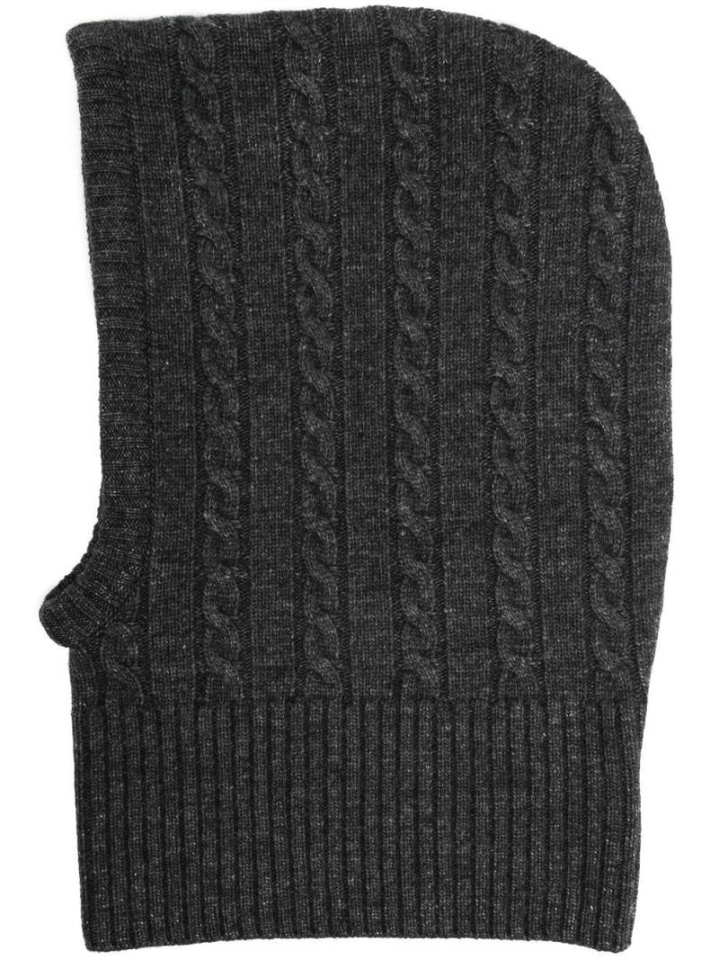 Goen.J cable-knit balaclava - Grey von Goen.J