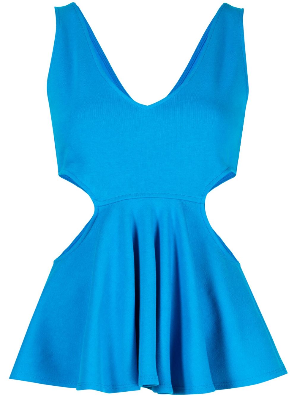 Goen.J cut-out ruffled tank top - Blue von Goen.J