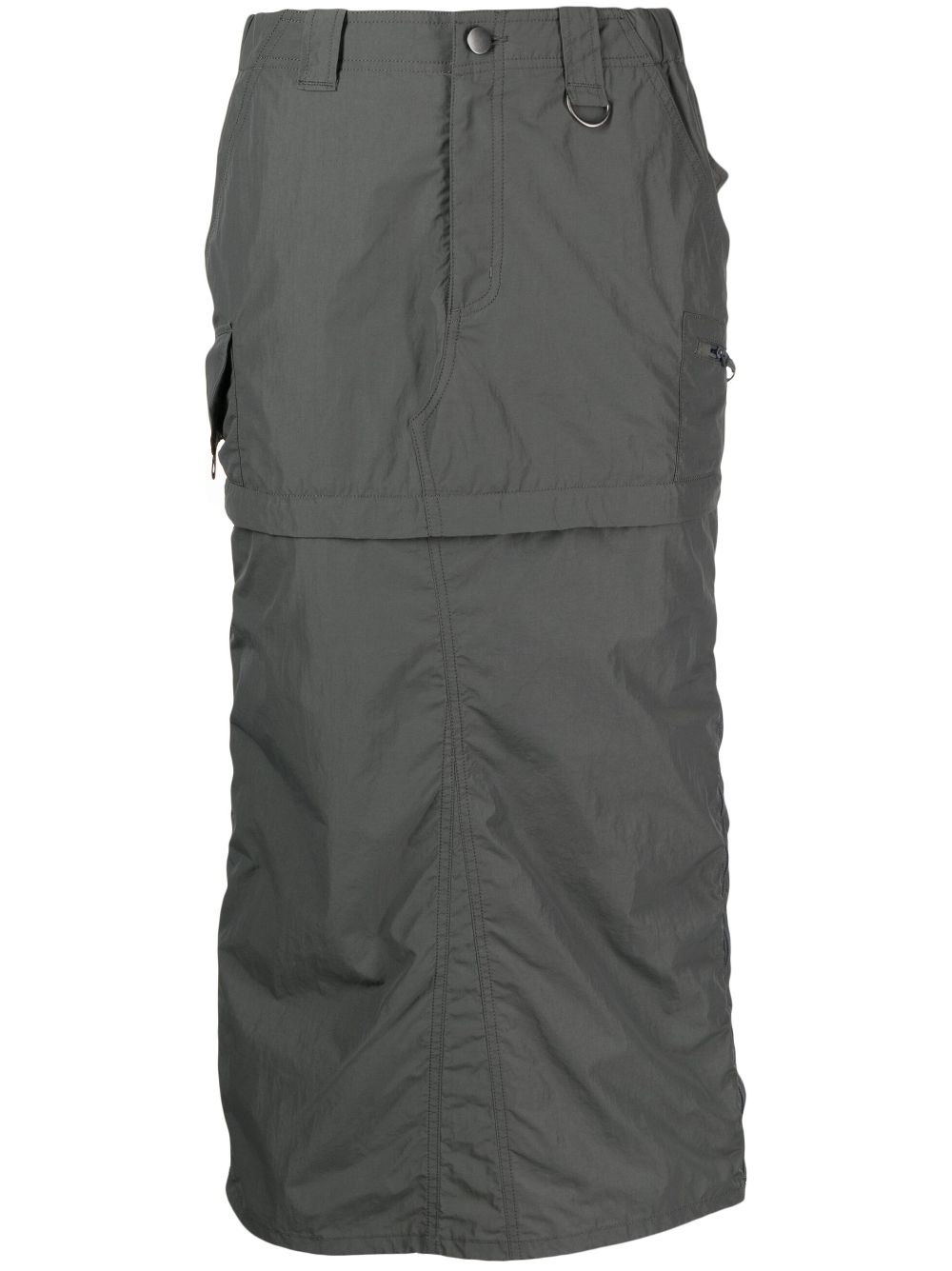 Goen.J detachable-panel cargo skirt - Grey von Goen.J