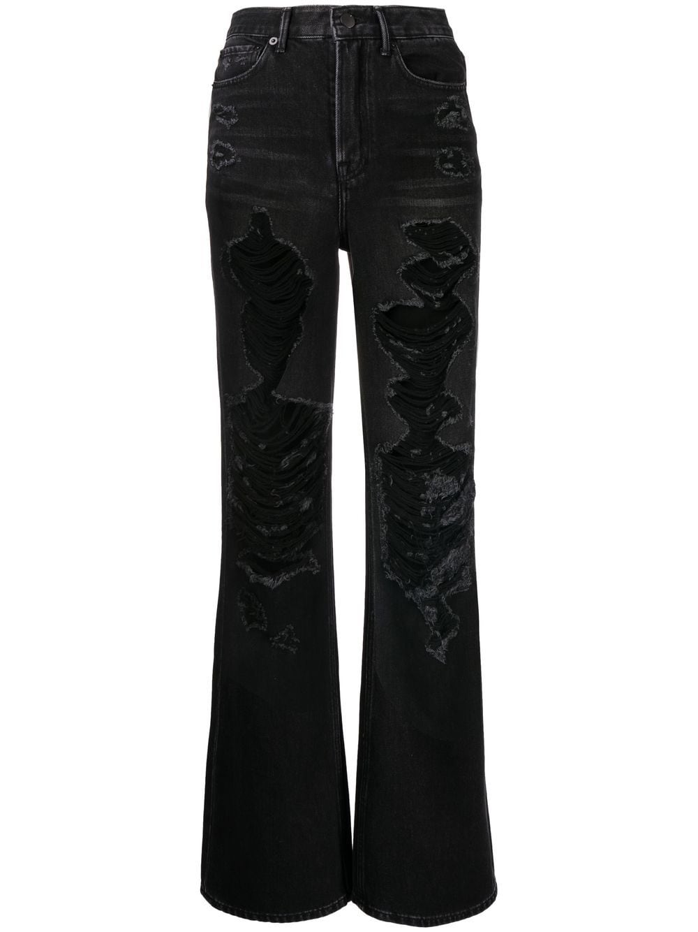 Goen.J distressed straight-leg jeans - Black von Goen.J