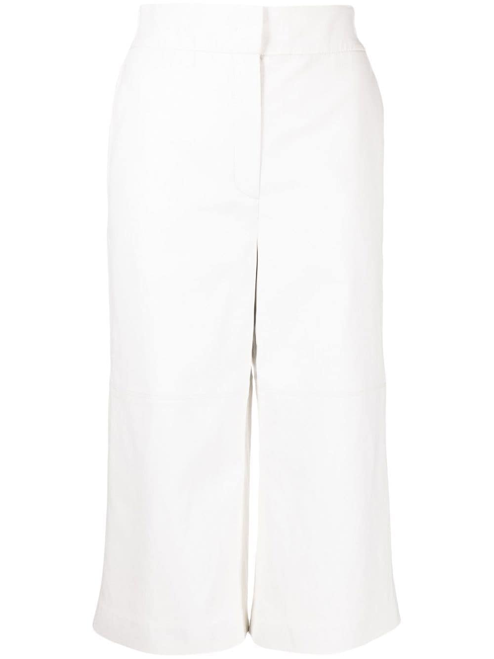 Goen.J high waist cropped trousers - White von Goen.J