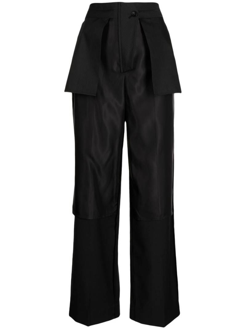 Goen.J inside-out straight-leg trousers - Black von Goen.J