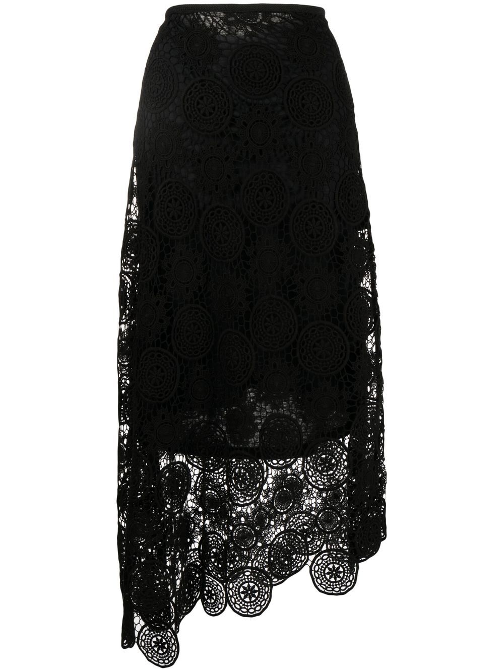 Goen.J lace detail maxi skirt - Black von Goen.J