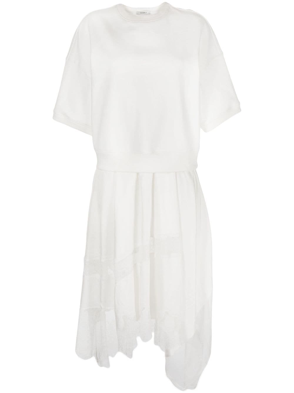 Goen.J layered lace-trim dress - White von Goen.J