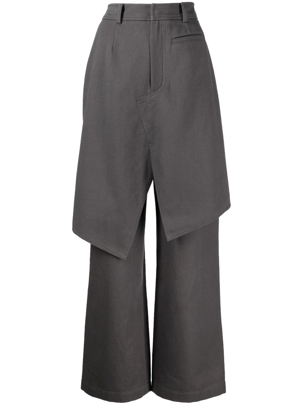 Goen.J layered twill trousers - Grey von Goen.J