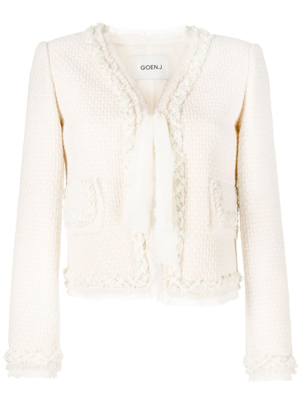 Goen.J long sleeve blazer - White von Goen.J