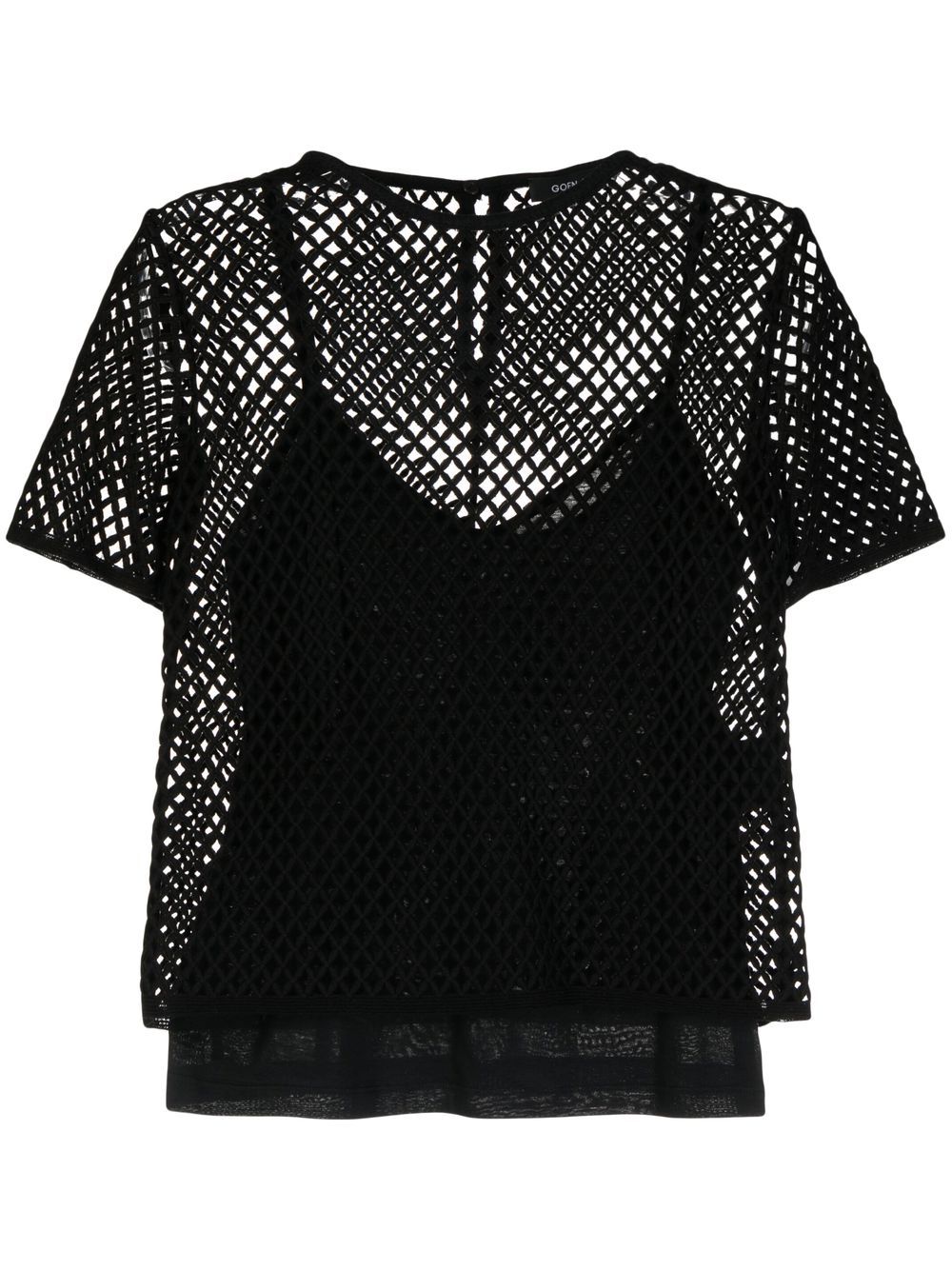 Goen.J open-knit short-sleeved T-shirt - Black von Goen.J