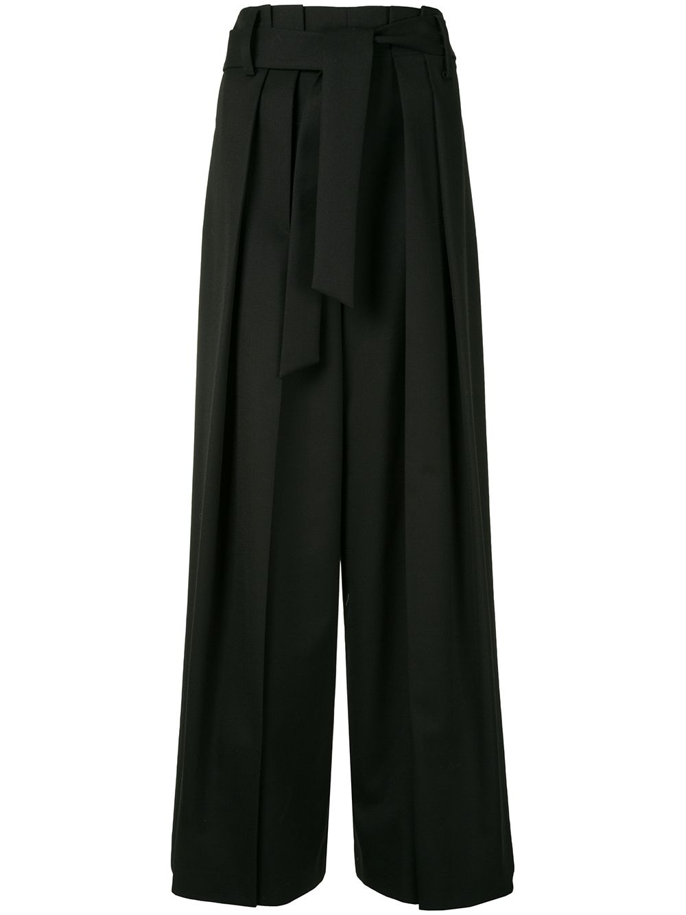 Goen.J paperbag wide-leg trousers - Black von Goen.J