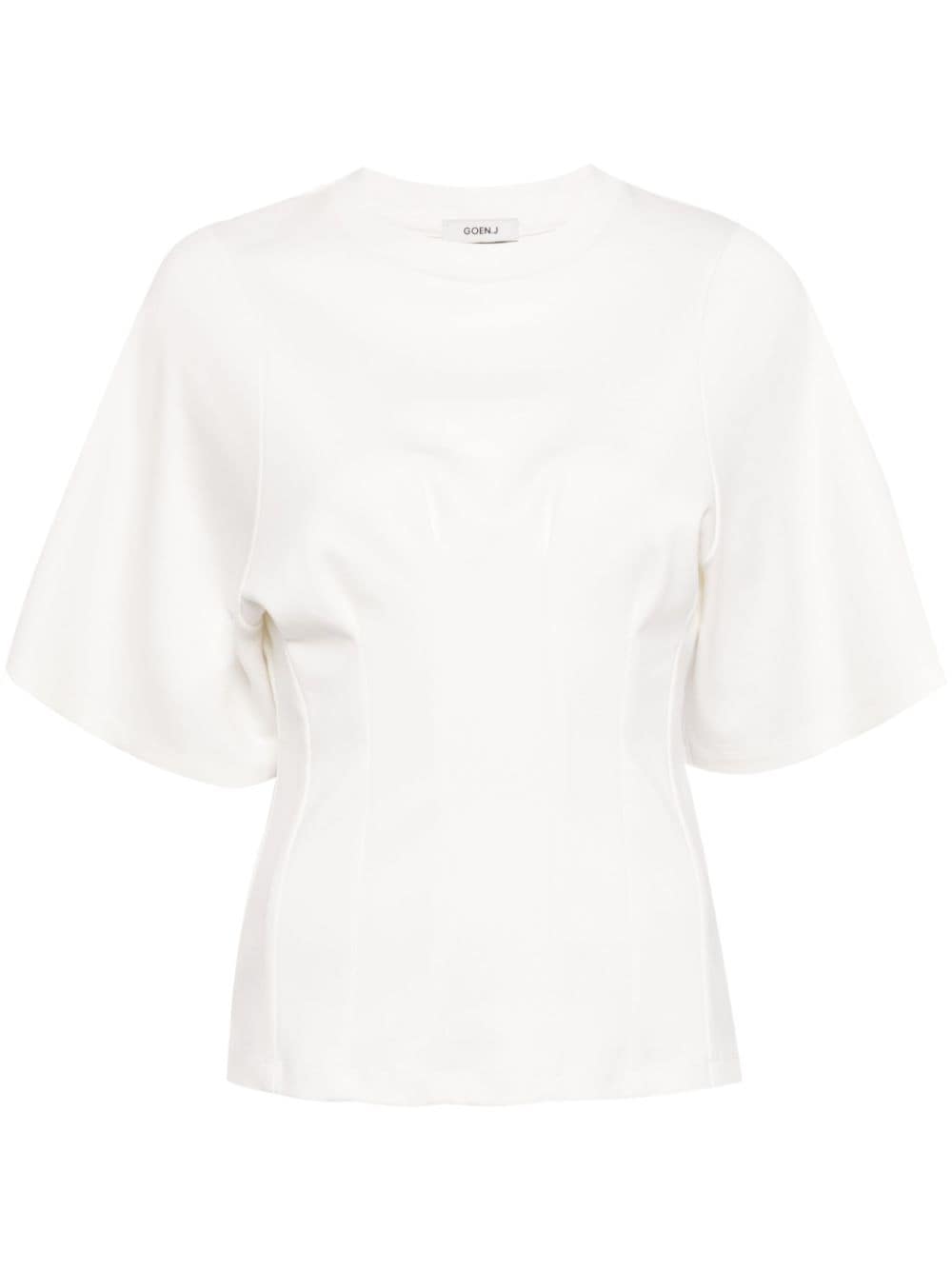 Goen.J ruched-detailing cotton T-shirt - White von Goen.J