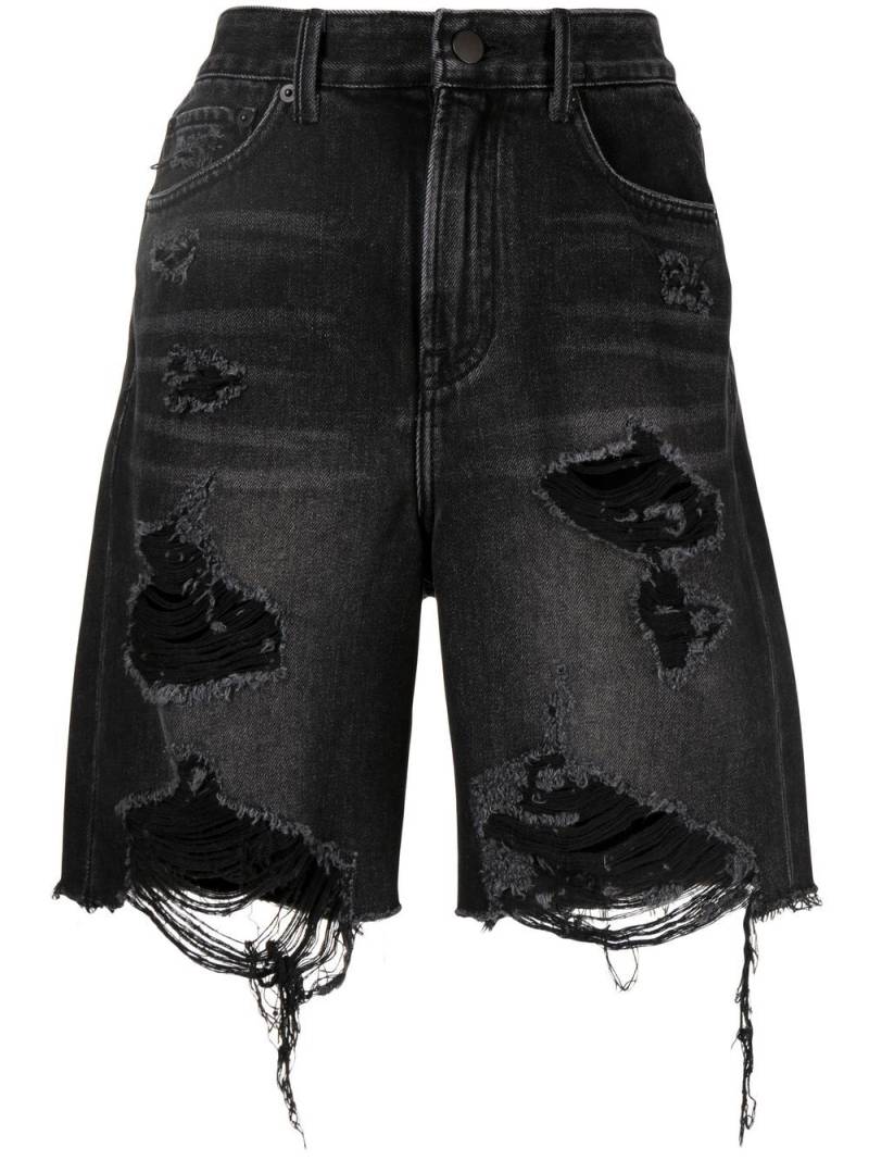 Goen.J straight leg denim shorts - Black von Goen.J