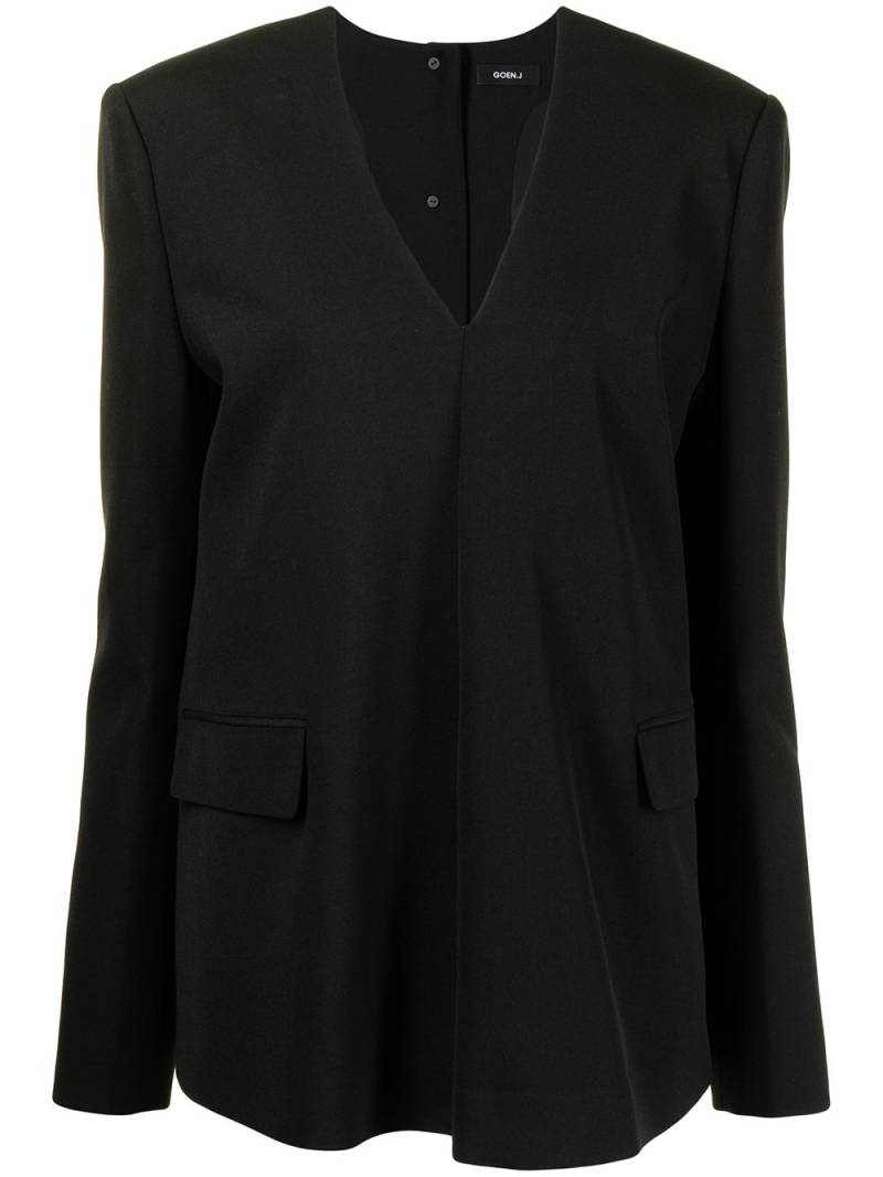 Goen.J structured blazer-top - Black von Goen.J