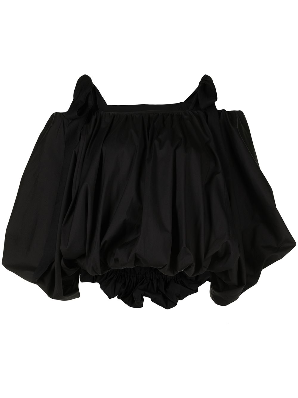 Goen.J voluminous-shape cotton-blend blouse - Black von Goen.J