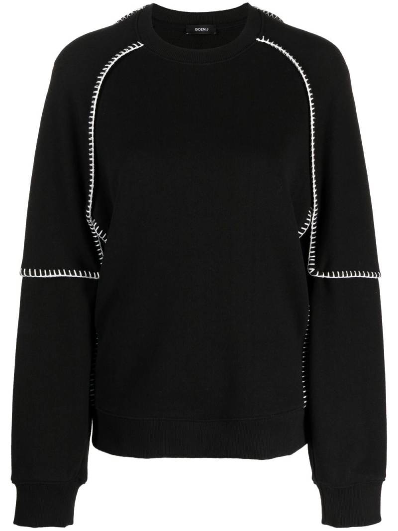 Goen.J whipstitch layered sweatshirt - Black von Goen.J