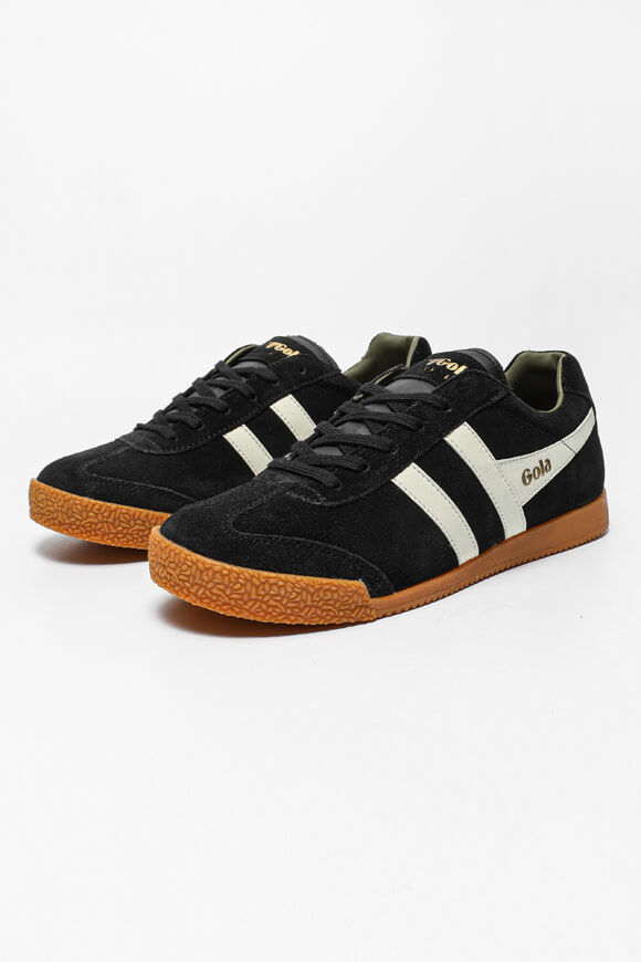 Gola Harrier Suede Sneaker | Black + Off White + Khaki | Herren  | EU41 von Gola