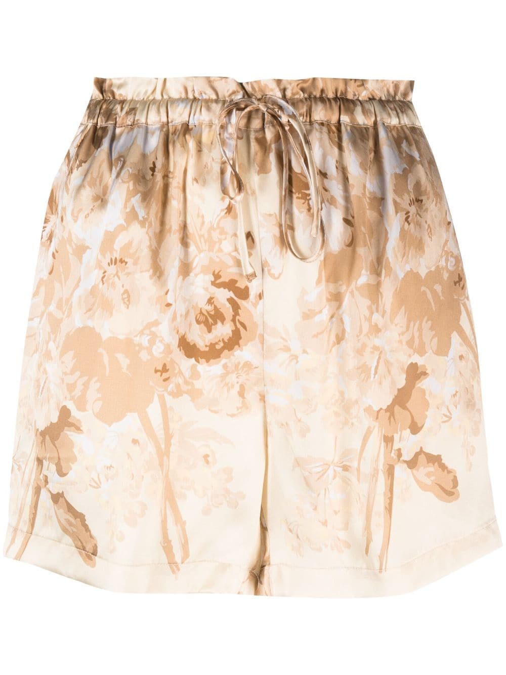 Gold Hawk floral-print silk shorts - Neutrals von Gold Hawk