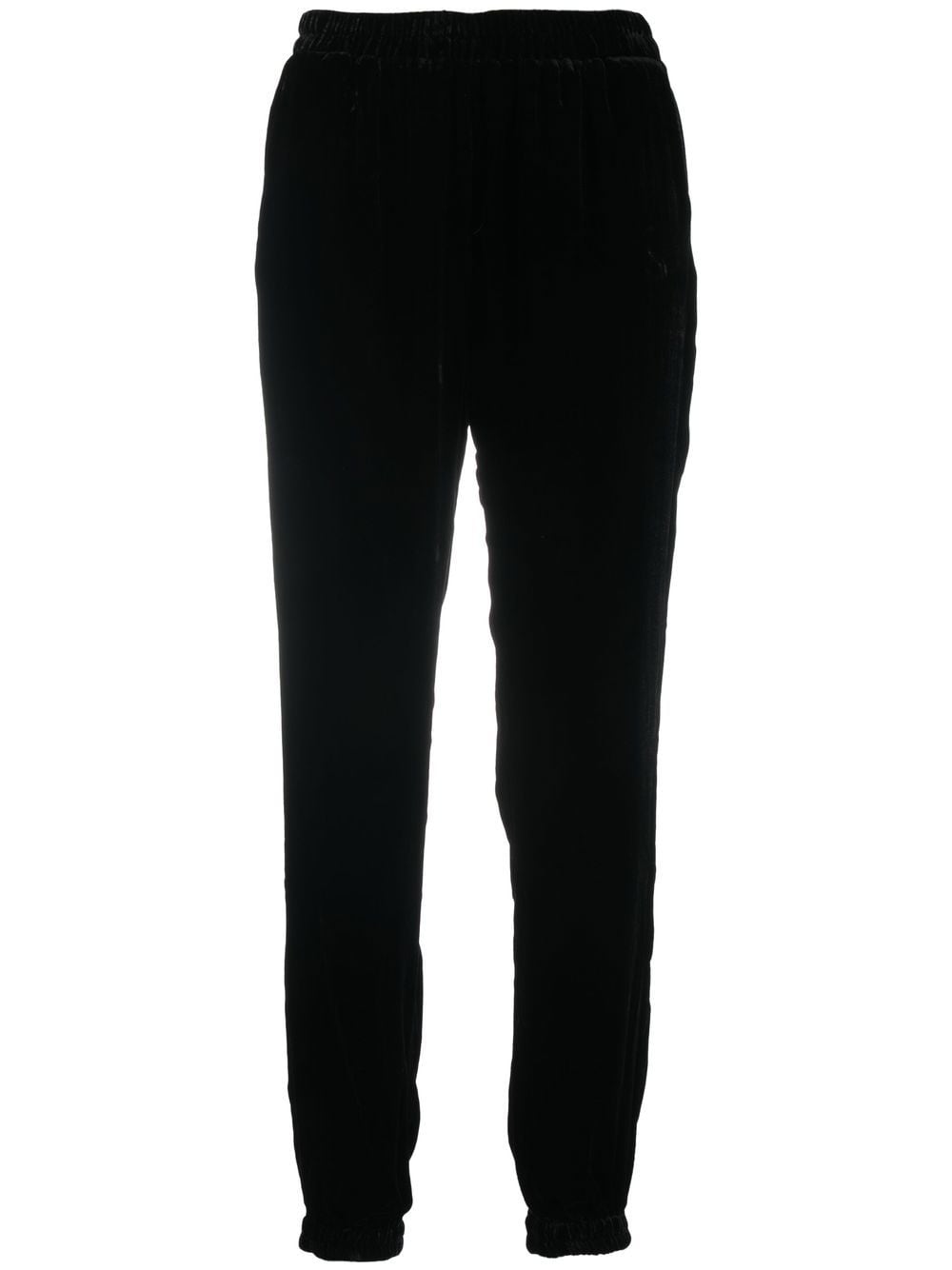 Gold Hawk velvet tapered track pants - Black von Gold Hawk