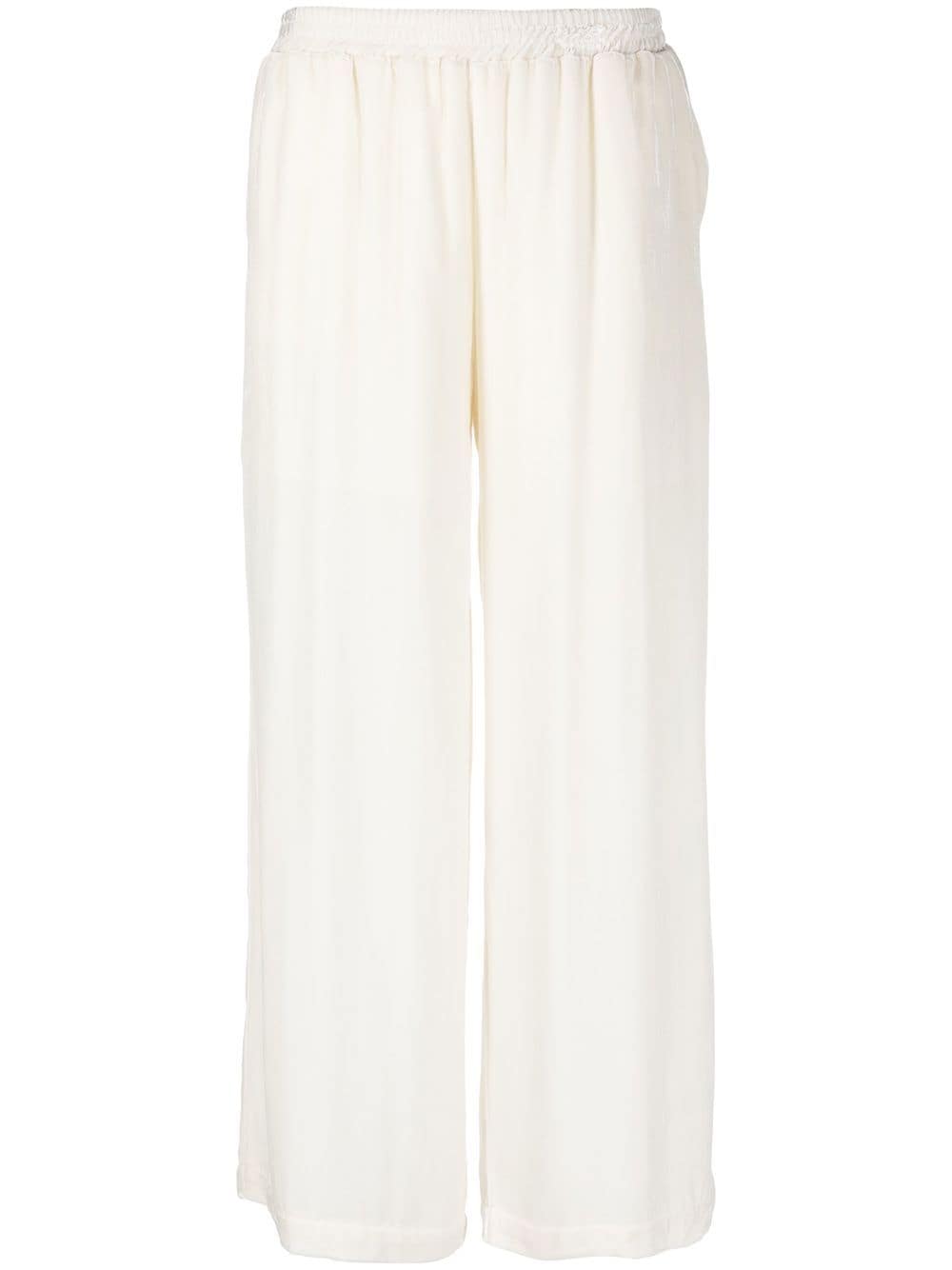 Gold Hawk wide-leg velvet trousers - White von Gold Hawk