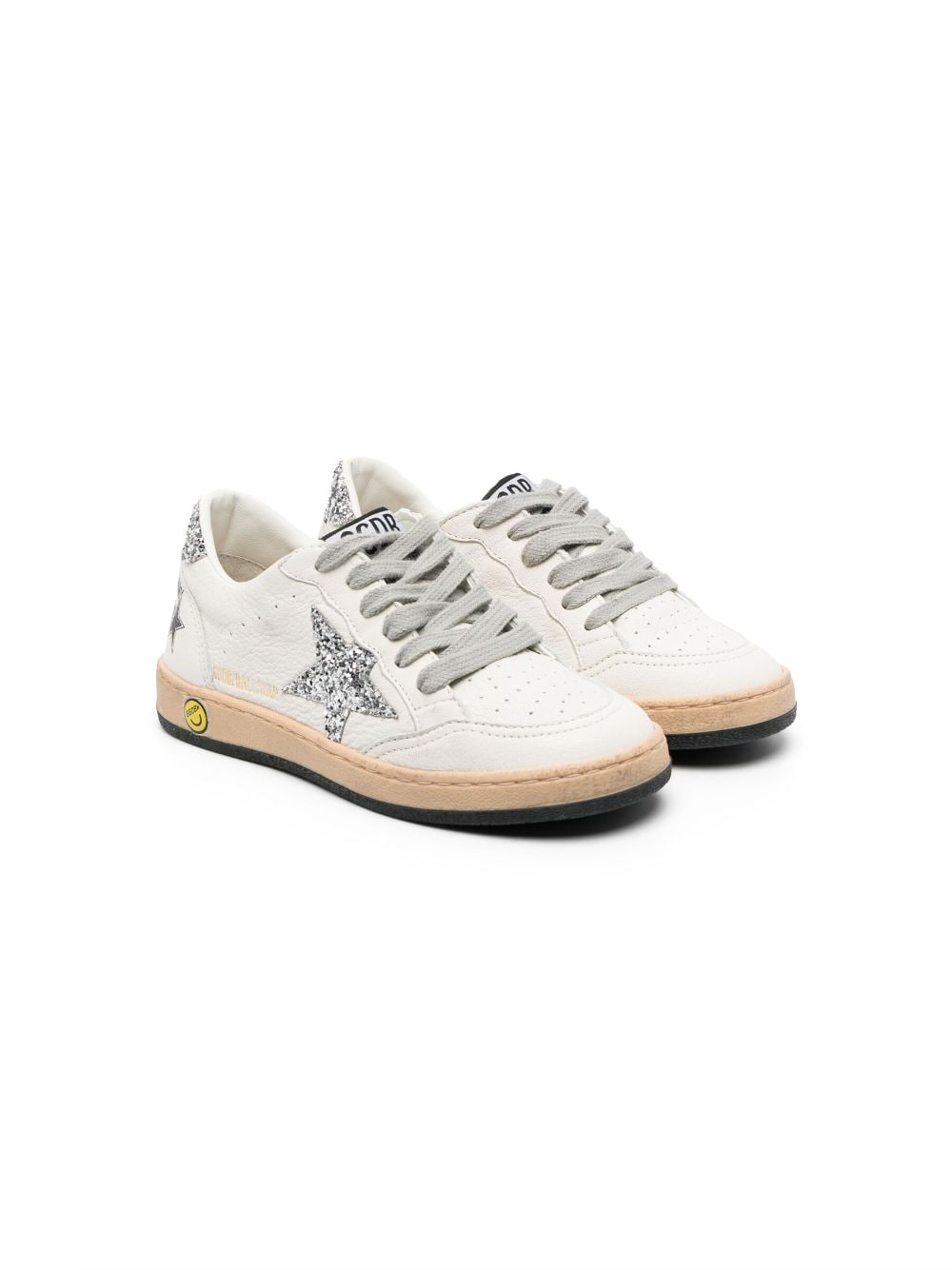 Golden Goose Kids Ball Star leather sneakers - White von Golden Goose Kids